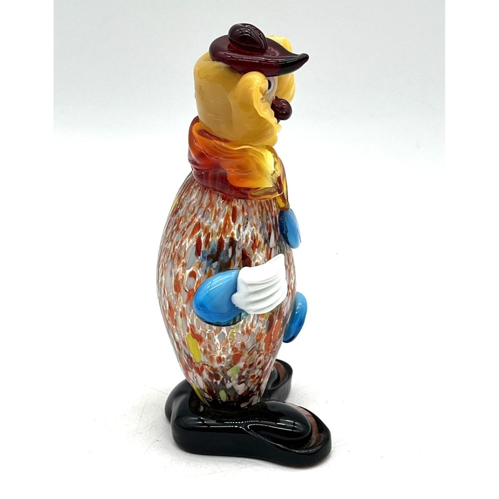 Murano Art Glass Clown Figurine Italy Hand Blown Multicolor Vintage Decor 6.5" - Picture 4 of 8